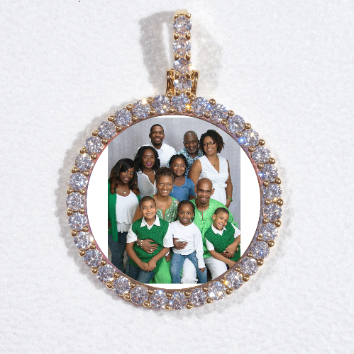 3D CIRCLE CUSTOM PICTURE PENDANT SMALL SIZE