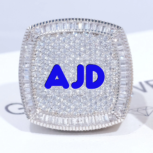 CUSTOM LETTER 3D ICED RING