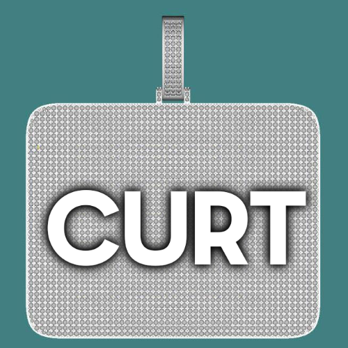 CUSTOM LETTER NECKLACE 3D BIG SQUARE