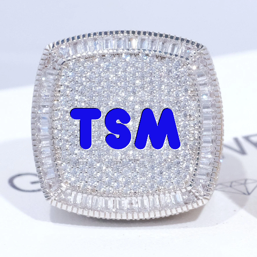 CUSTOM LETTER 3D ICED RING