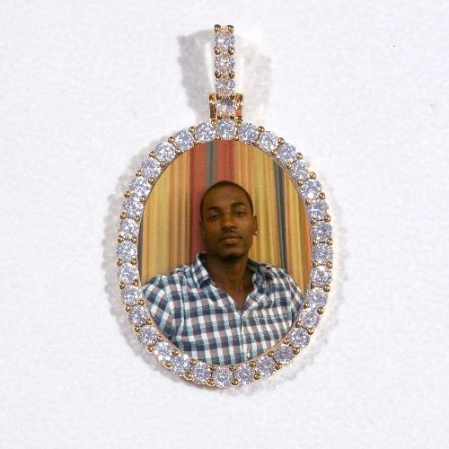 3D Oval Custom Picture Pendant