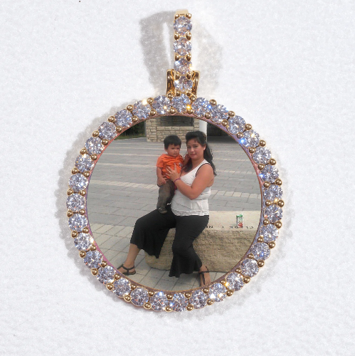 3D CIRCLE CUSTOM PICTURE PENDANT SMALL SIZE