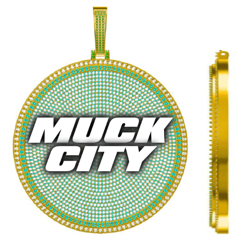 CUSTOM LETTER NECKLACE 3D BIG DISC