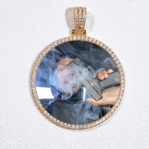 MEDIUM 3D CIRCLE CUSTOM PICTURE PENDANT