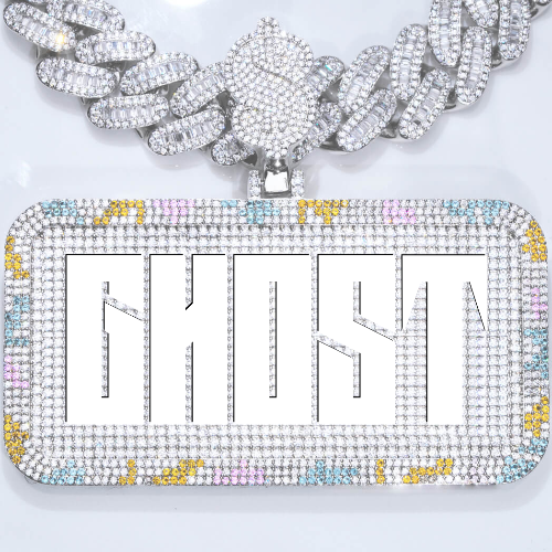 CUSTOM LETTER NECKLACE 3D COLORFUL SQUARE