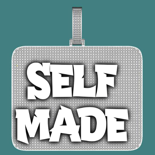 CUSTOM LETTER NECKLACE 3D BIG SQUARE