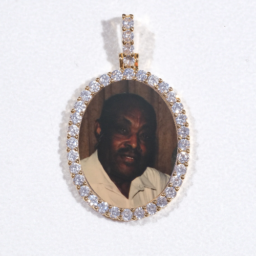 3D Oval Custom Picture Pendant