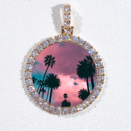3D CIRCLE CUSTOM PICTURE PENDANT SMALL SIZE