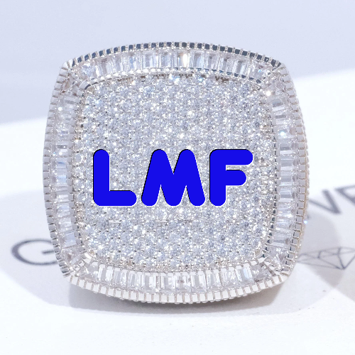 CUSTOM LETTER 3D ICED RING