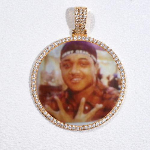 MEDIUM 3D CIRCLE CUSTOM PICTURE PENDANT