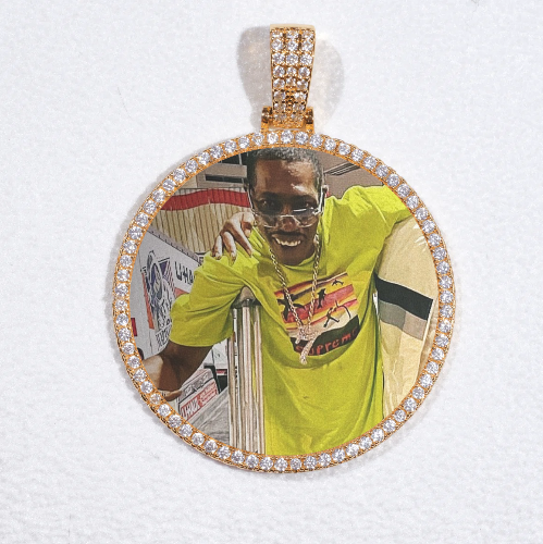 MEDIUM 3D CIRCLE CUSTOM PICTURE PENDANT