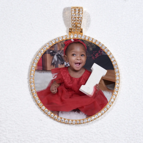 MEDIUM 3D CIRCLE CUSTOM PICTURE PENDANT