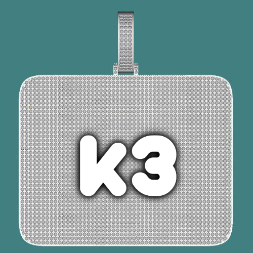 CUSTOM LETTER NECKLACE 3D BIG SQUARE
