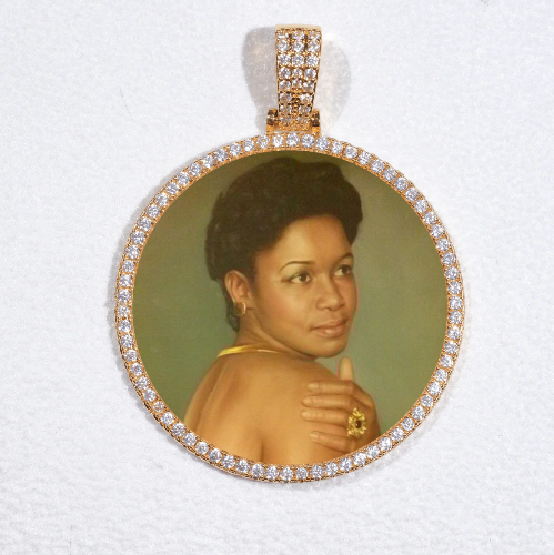 MEDIUM 3D CIRCLE CUSTOM PICTURE PENDANT