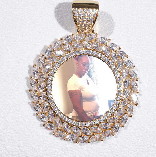 Large 3D Wheat Ear Custom Picture Pendant