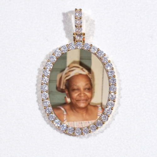 3D Oval Custom Picture Pendant