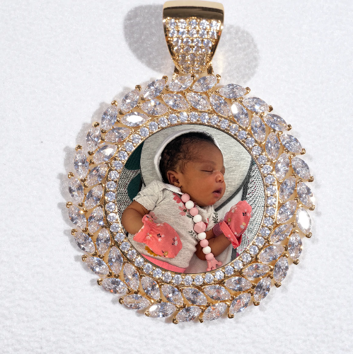 Large 3D Wheat Ear Custom Picture Pendant