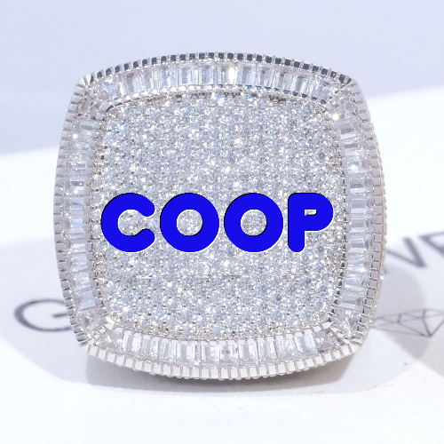 CUSTOM LETTER 3D ICED RING