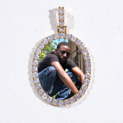 3D Oval Custom Picture Pendant