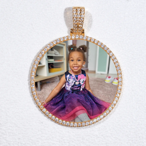 MEDIUM 3D CIRCLE CUSTOM PICTURE PENDANT