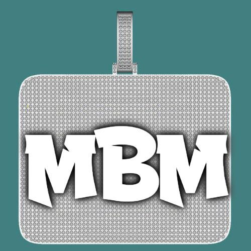 CUSTOM LETTER NECKLACE 3D BIG SQUARE