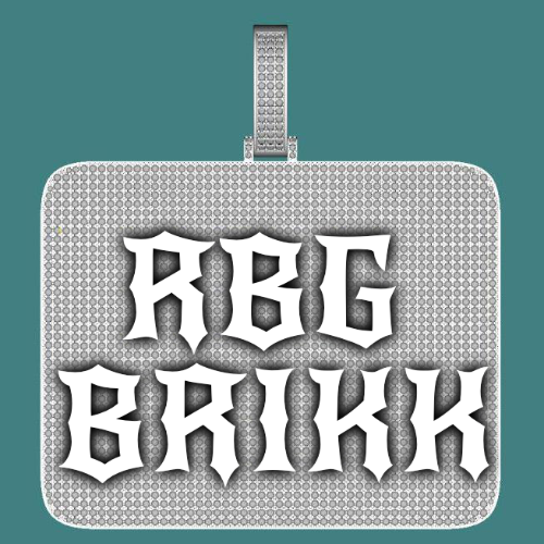 CUSTOM LETTER NECKLACE 3D BIG SQUARE