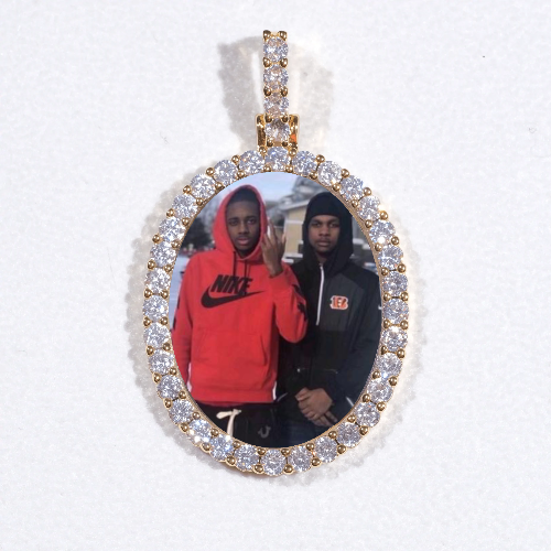 3D Oval Custom Picture Pendant