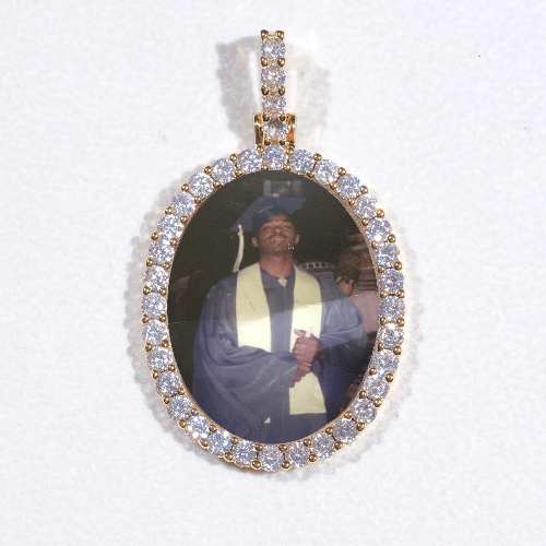 3D Oval Custom Picture Pendant