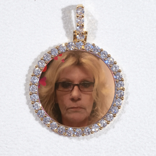 3D CIRCLE CUSTOM PICTURE PENDANT SMALL SIZE