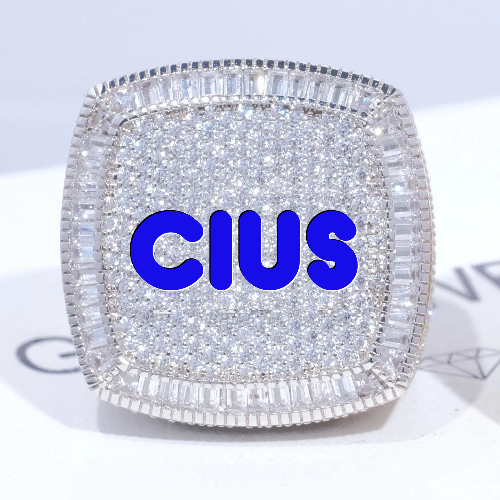 CUSTOM LETTER 3D ICED RING