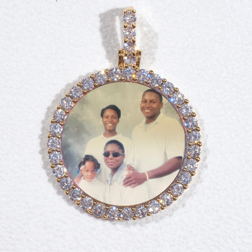 3D CIRCLE CUSTOM PICTURE PENDANT SMALL SIZE