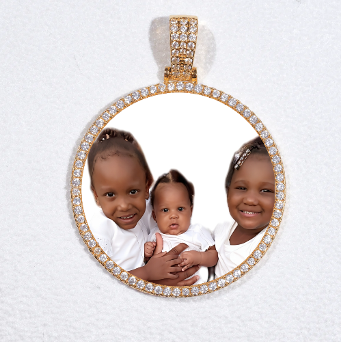 MEDIUM 3D CIRCLE CUSTOM PICTURE PENDANT