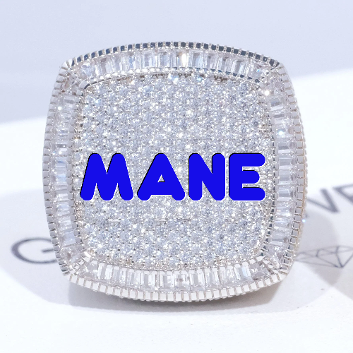 CUSTOM LETTER 3D ICED RING