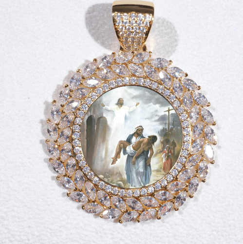Large 3D Wheat Ear Custom Picture Pendant