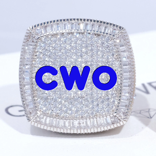 CUSTOM LETTER 3D ICED RING