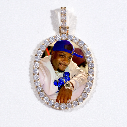 3D Oval Custom Picture Pendant