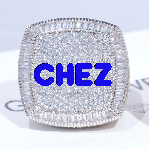 CUSTOM LETTER 3D ICED RING