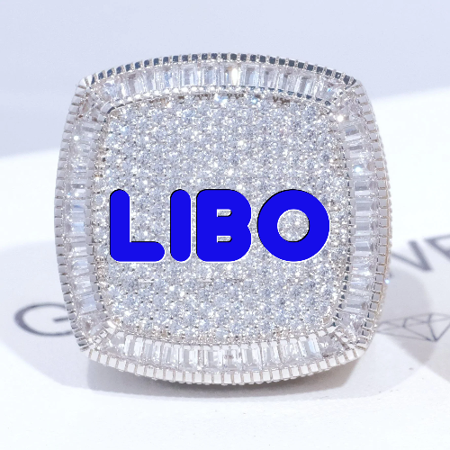CUSTOM LETTER 3D ICED RING
