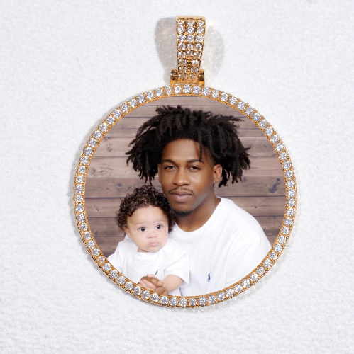 MEDIUM 3D CIRCLE CUSTOM PICTURE PENDANT