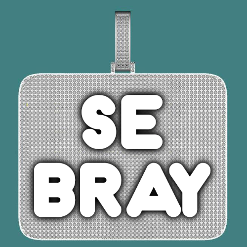 CUSTOM LETTER NECKLACE 3D BIG SQUARE