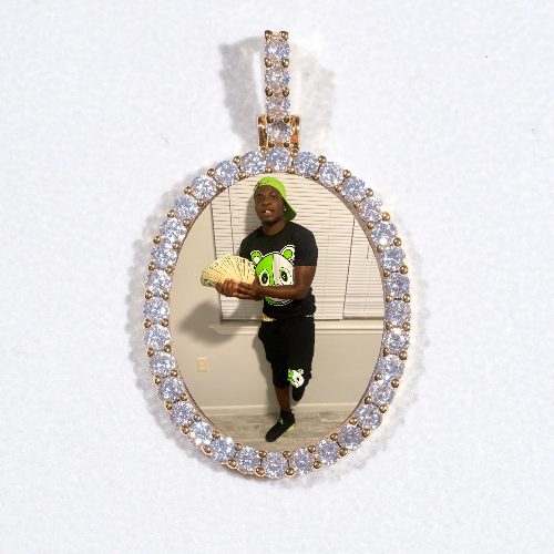 3D Oval Custom Picture Pendant