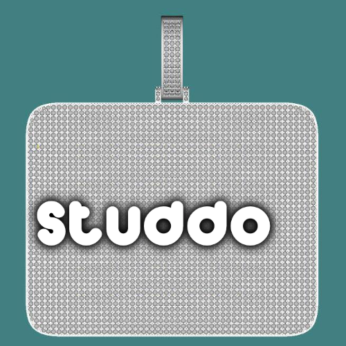 CUSTOM LETTER NECKLACE 3D BIG SQUARE