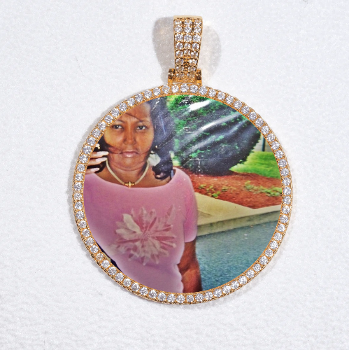 MEDIUM 3D CIRCLE CUSTOM PICTURE PENDANT