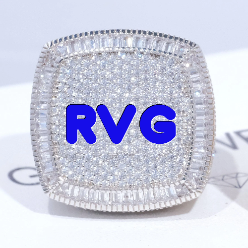 CUSTOM LETTER 3D ICED RING