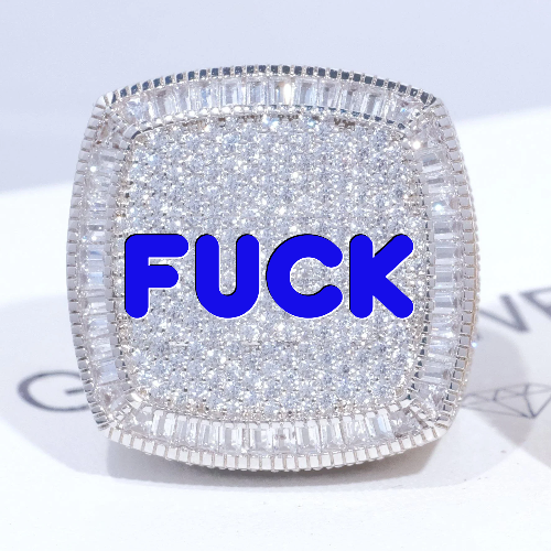 CUSTOM LETTER 3D ICED RING