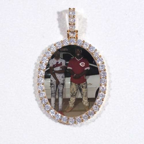 3D Oval Custom Picture Pendant
