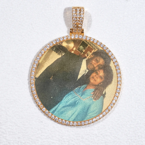 MEDIUM 3D CIRCLE CUSTOM PICTURE PENDANT