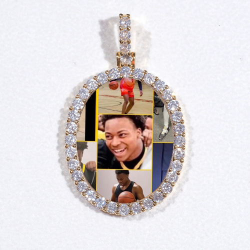 3D Oval Custom Picture Pendant