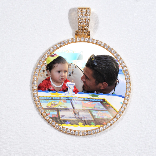 MEDIUM 3D CIRCLE CUSTOM PICTURE PENDANT