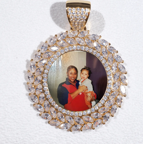 Large 3D Wheat Ear Custom Picture Pendant